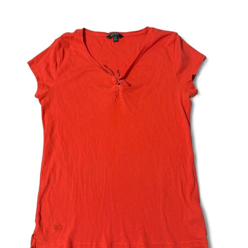 Ralph Lauren orange top with tie detail Size XL